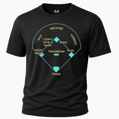 Who's on First Funny Baseball Positions Names Performance Shirt