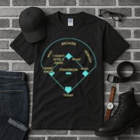 Who's on First Funny Baseball Positions Names Tall T-Shirt