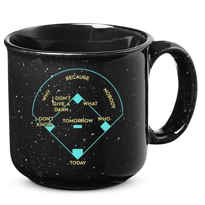 Who's on First Funny Baseball Positions Names 15oz Campfire Ceramic Mug