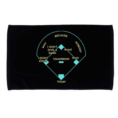 Who's on First Funny Baseball Positions Names Microfiber Hand Towel