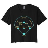 Who's on First Funny Baseball Positions Names Crop Top