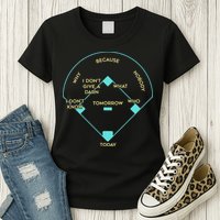 Who's on First Funny Baseball Positions Names Womens T-Shirt