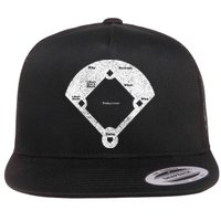 Whos On First Distressed Abbott Costello Flat Bill Trucker Hat