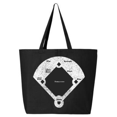 Whos On First Distressed Abbott Costello 25L Jumbo Tote