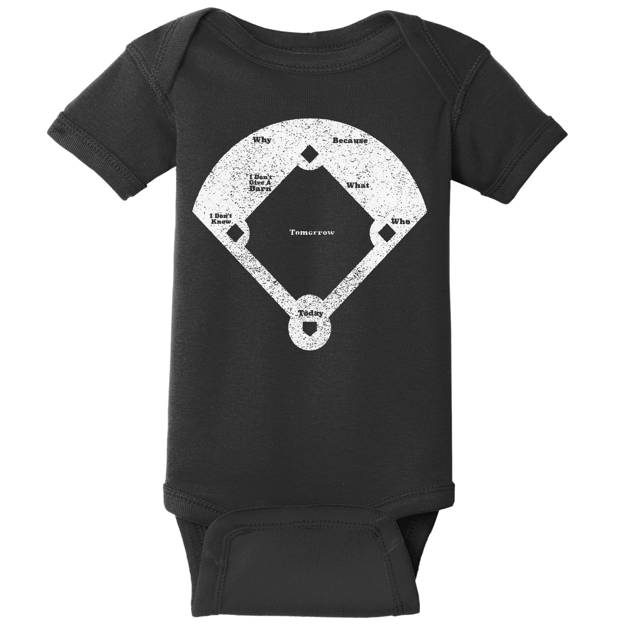 Whos On First Distressed Abbott Costello Baby Bodysuit