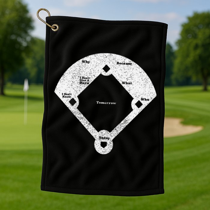 Whos On First Distressed Abbott Costello Golf Towel
