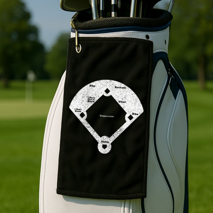 Whos On First Distressed Abbott Costello Golf Towel