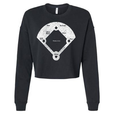 Whos On First Distressed Abbott Costello Cropped Pullover Crew