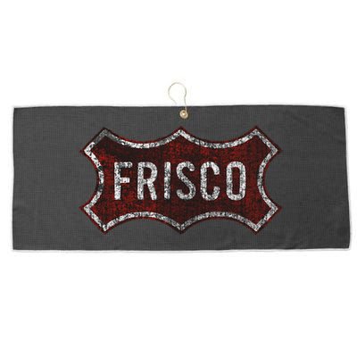 Worn Out Frisco Texas Large Microfiber Waffle Golf Towel