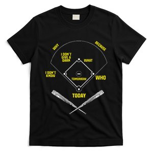 WhoS On First Funny Baseball Positions Names T-Shirt