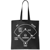 Whos On First Funny Baseball Positions Names Dark Bag