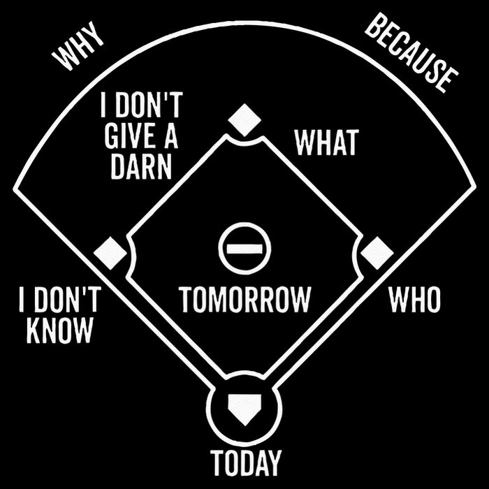 Whos On First Funny Baseball Positions Names Dark Baby Bodysuit