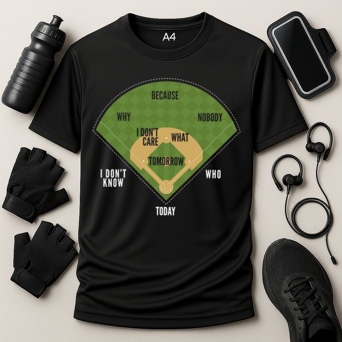 Whos On First Baseball For A Whos On First Baseball Fan Cooling Performance Crew T-Shirt
