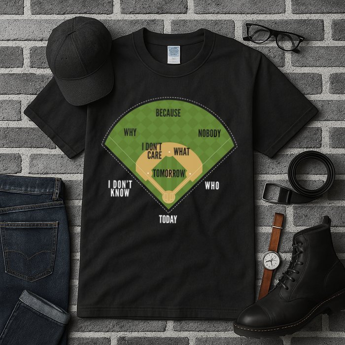 Whos On First Baseball For A Whos On First Baseball Fan Tall T-Shirt