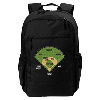 Whos On First Baseball For A Whos On First Baseball Fan Backpack