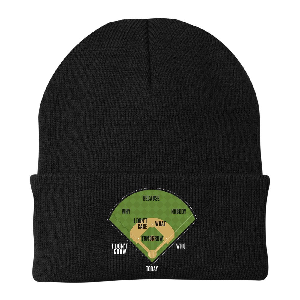 Whos On First Baseball For A Whos On First Baseball Fan Beanie