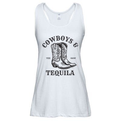 Women Outfit For Rodeo Western Country Cowboys And Tequila Tank Top Ladies Essential Flowy Tank