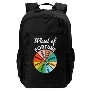 Wheel of Fortunes Go To Bed Funny Sleep Quote Daily Commute Backpack