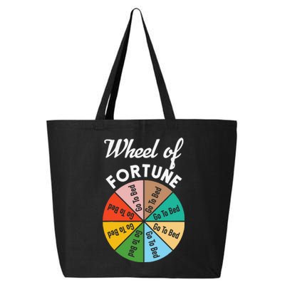 Wheel of Fortunes Go To Bed Funny Sleep Quote 25L Jumbo Tote