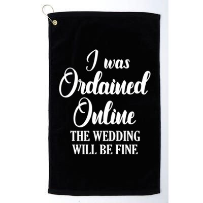 Wedding Officiant Fine Internet Ordained Minister Gift Platinum Collection Golf Towel