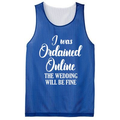 Wedding Officiant Fine Internet Ordained Minister Gift Mesh Reversible Basketball Jersey Tank