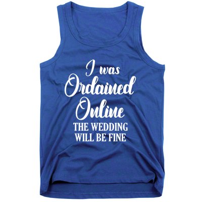 Wedding Officiant Fine Internet Ordained Minister Gift Tank Top