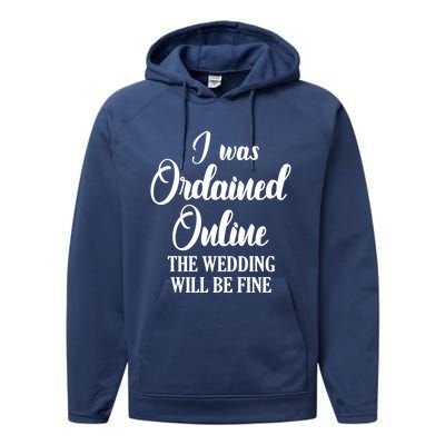 Wedding Officiant Fine Internet Ordained Minister Gift Performance Fleece Hoodie