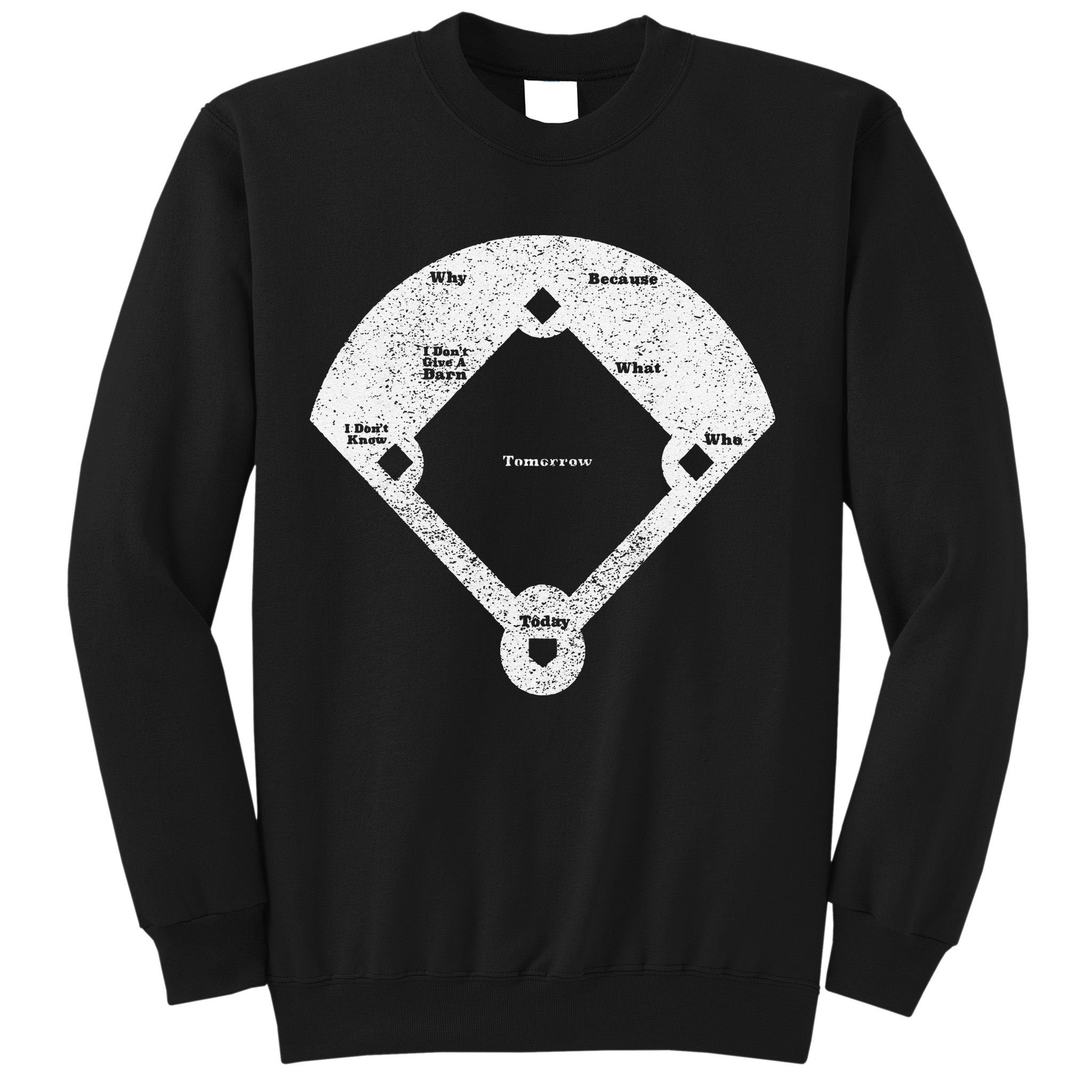 Who's On First Baseball Funny Baseball Mom Sweatshirt