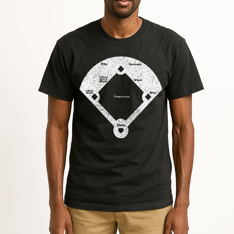 Who's On First Baseball Funny Baseball Mom Tall T-Shirt