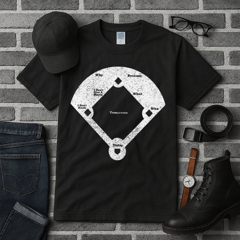 Who's On First Baseball Funny Baseball Mom Tall T-Shirt