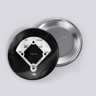 Who's On First Baseball Funny Baseball Mom Button