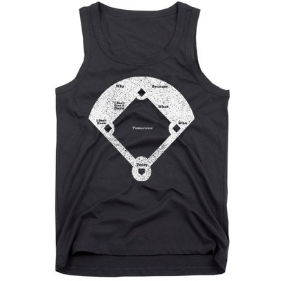 Who's On First Baseball Funny Baseball Mom Tank Top