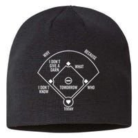 Who's on First Funny Baseball Positions Names Dark Sustainable Beanie