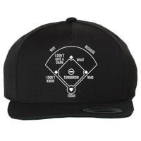 Who's on First Funny Baseball Positions Names Dark Wool Snapback Cap