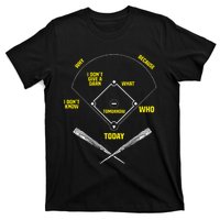 WhoS On First Funny Baseball Positions Names T-Shirt