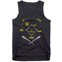 WhoS On First Funny Baseball Positions Names Tank Top