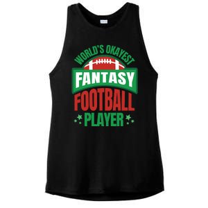 World's Okayest Fantasy Football Player Ladies PosiCharge Tri-Blend Wicking Tank