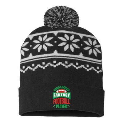 World's Okayest Fantasy Football Player USA-Made Snowflake Beanie