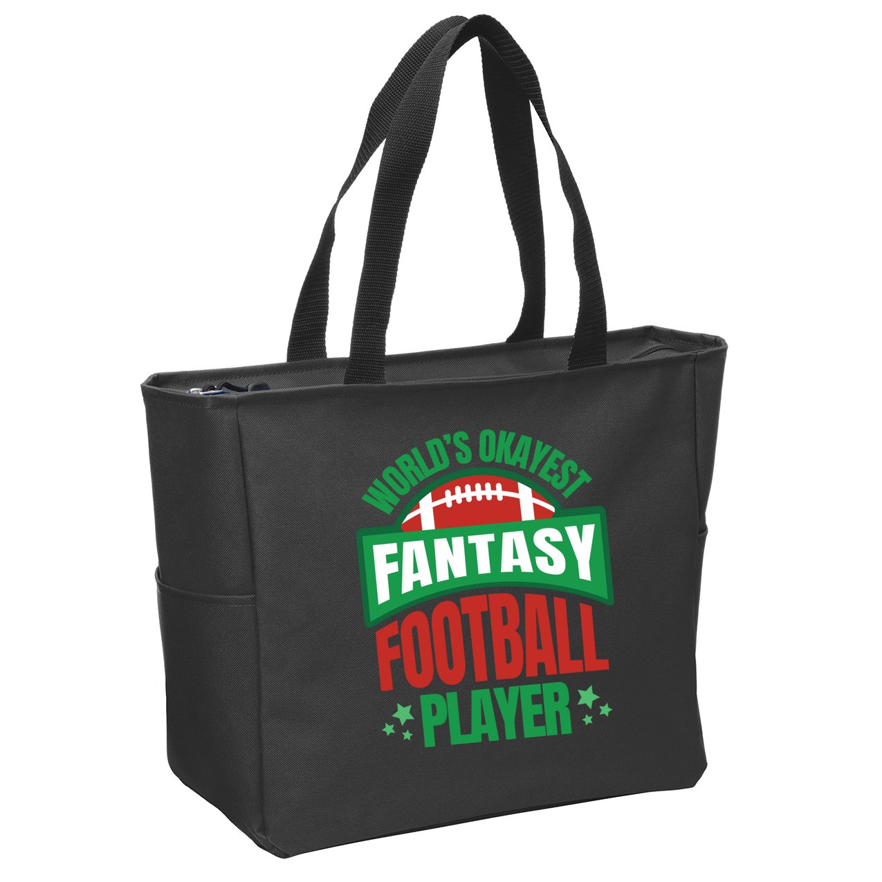 World's Okayest Fantasy Football Player Zip Tote Bag