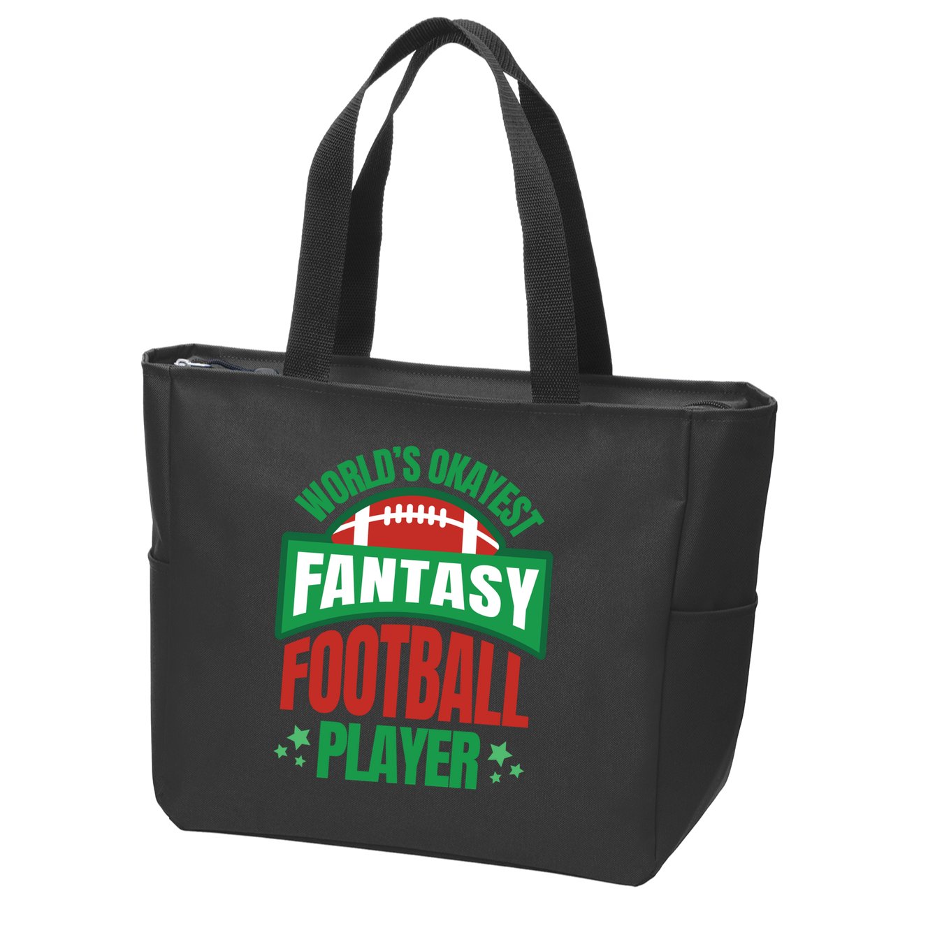 World's Okayest Fantasy Football Player Zip Tote Bag