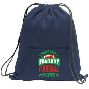 World's Okayest Fantasy Football Player Sweatshirt Cinch Pack Bag