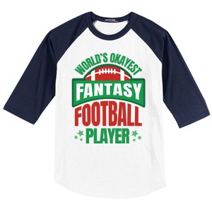 World's Okayest Fantasy Football Player Baseball Sleeve Shirt