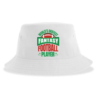 World's Okayest Fantasy Football Player Sustainable Bucket Hat