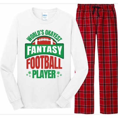 World's Okayest Fantasy Football Player Long Sleeve Pajama Set