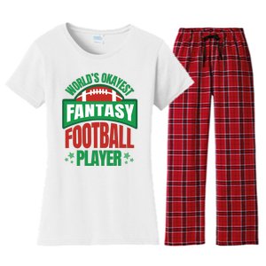 World's Okayest Fantasy Football Player Women's Flannel Pajama Set