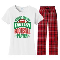 World's Okayest Fantasy Football Player Women's Flannel Pajama Set