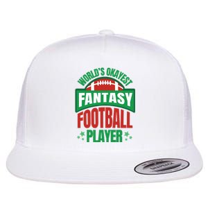 World's Okayest Fantasy Football Player Flat Bill Trucker Hat