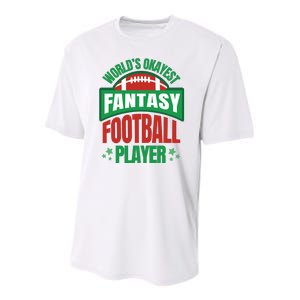 World's Okayest Fantasy Football Player Youth Performance Sprint T-Shirt