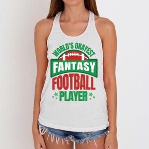 World's Okayest Fantasy Football Player Women's Knotted Racerback Tank