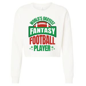 World's Okayest Fantasy Football Player Cropped Pullover Crew